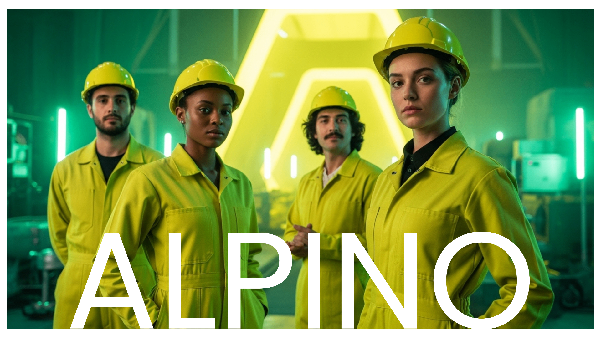 Equipe ALPINO equipada com EPIs em ambiente industrial